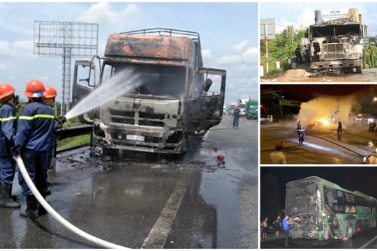 Liên tiếp các vụ cháy xe ô tô thời gian ngắn