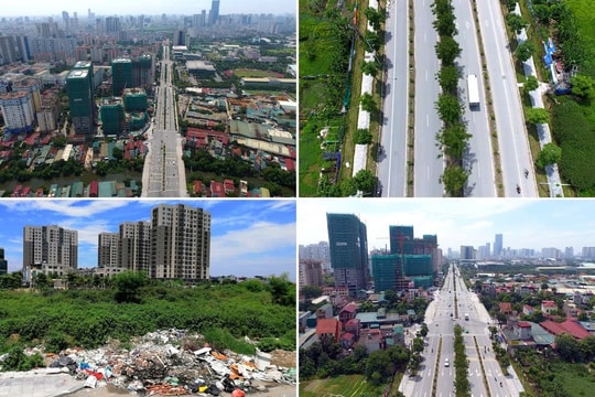 Ảnh: Tuyến đường 1.500 tỷ ở Hà Nội nhếch nhác rác thải sau 1 năm thông xe