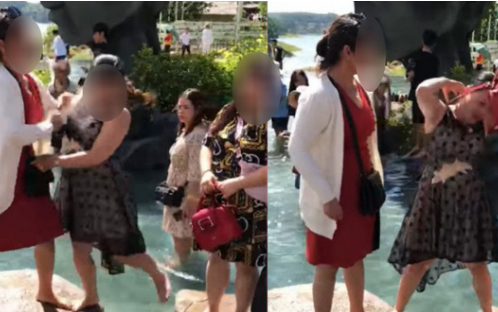 Dân mạng phẫn nộ trước màn xô xát của 2 phụ nữ để tranh nhau chỗ chụp ảnh