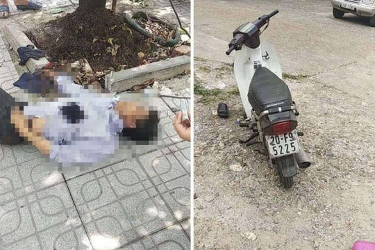 Người đàn ông di xe máy bất ngã xuống đường và tử vong giữa trời nắng
