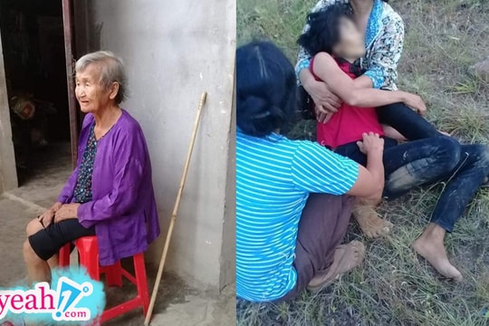 Rơi nước mắt hình ảnh cụ bà ngồi thẫn thờ trước cửa nhà khi hay tin cháu trai đuối nước