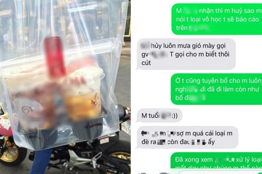 Đặt trà sữa lúc trời mưa, cô gái bị tài xế hủy chuyến rồi buông lời thô tục