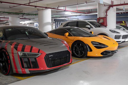 Chiêm ngưỡng dàn siêu xe của doanh nhân Nguyễn Quốc Cường trong một hầm chung cư ở Sài Gòn