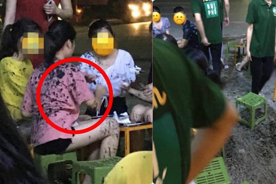 Đi uống trà chanh, các cô gái bị ném dầu luyn đầy người khiến dân mạng bức xúc