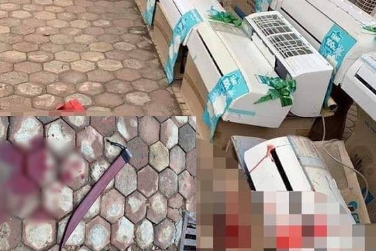 Clip bảo vệ bị nam thanh niên lạ mặt chém tới tấp gây xôn xao MXH