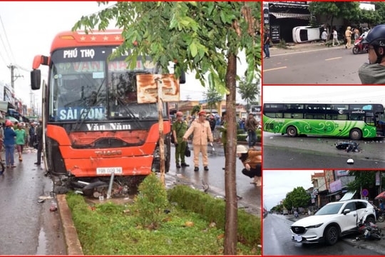 Tin tức TNGT ngày 3/8: Ô tô "điên" lao đổ cây, vỡ ghế đá, 2 người trong xe thương vong