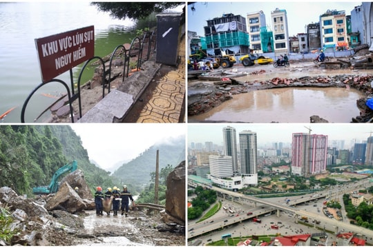 Ảnh tuần qua: Bờ Hồ Gươm được dựng rào sắt, đặt biển cảnh báo sụt lún