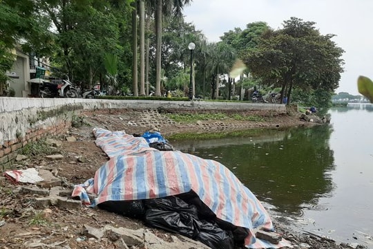 Ảnh: Cá chết trắng, bốc mùi hôi thối trên hồ Trúc Bạch