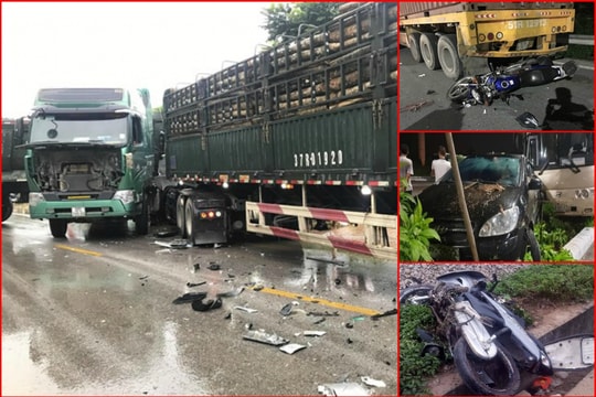 Tin tức TNGT ngày 20/8: Đôi nam nữ đi xe máy thương vong sau khi đâm vào xe container