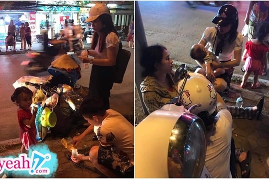 Xót xa hình ảnh người mẹ một nách hai con thơ đi nhặt ve chai, ngất xỉu giữa đường vì kiệt sức