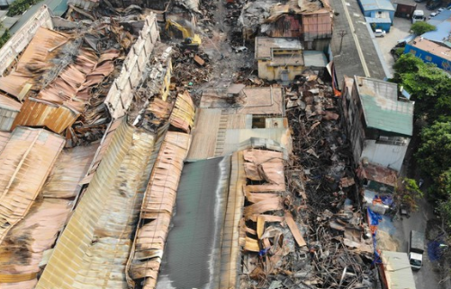 Ảnh: Thực trạng tại khu vực Công ty Rạng Đông sau 20 ngày xảy ra vụ cháy