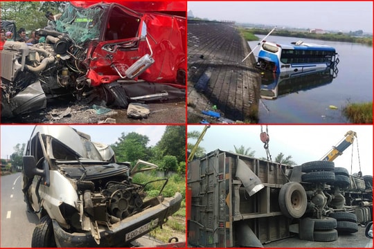 Cuộn thép hàng chục tấn lăn đè bẹp cabin xe đầu kéo, 2 người thương vong