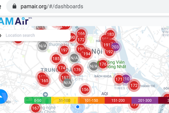 Sau "cơn mưa vàng" chỉ số ô nhiễm ở Hà Nội lại trở lại ngưỡng đỏ