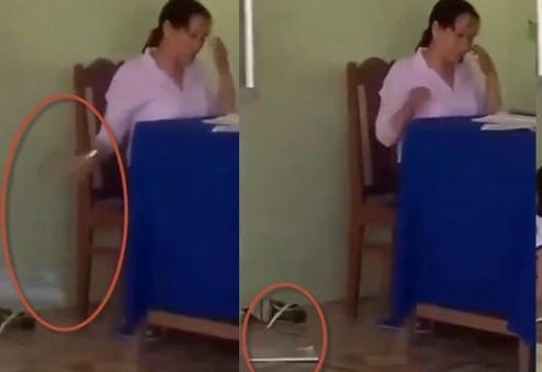 Cô giáo bị tạm dừng dạy học vì ném vở học sinh xuống đất