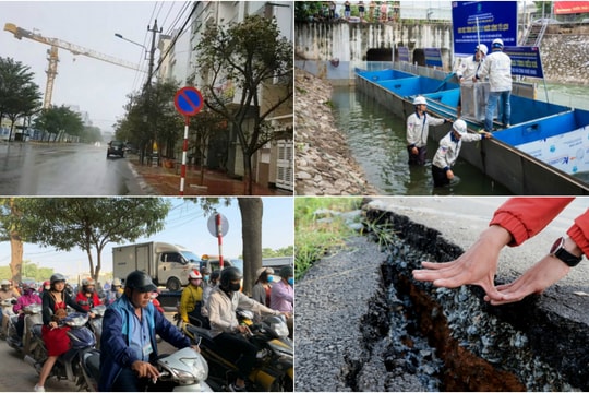 Ảnh: Tháp cẩu nặng chục tấn quay như “chong chóng” trong bão số 6