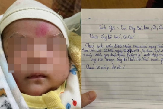 Bé sơ sinh bị bỏ rơi kèm theo bức thư, tuổi của người mẹ khiến nhiều người xót xa