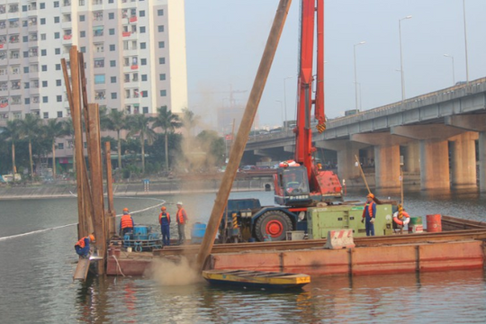 Ảnh: Hà Nội triển khai xây hai cầu thấp bắc qua hồ Linh Đàm