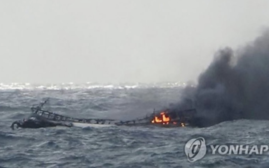 Có 6 người Việt mất tích trong vụ cháy tàu cá ở Hàn Quốc