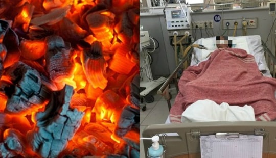 Đốt than sưởi ấm trong phòng kín, cả gia đình nhập viện cấp cứu, 1 sản phụ tử vong