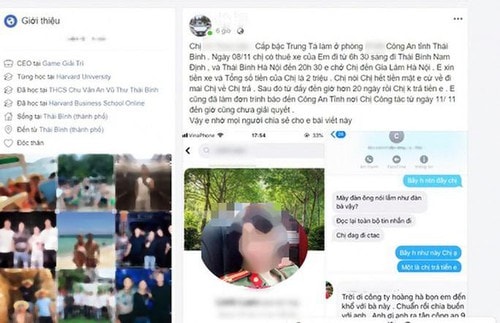 Làm rõ thông tin nữ trung tá công an bị tài xế tố quỵt tiền xe