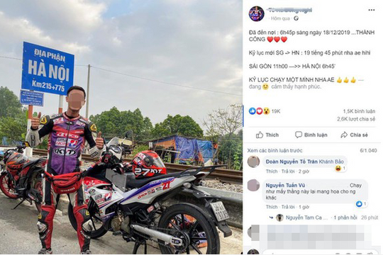 Xử nghiêm phượt thủ chạy xe máy xuyên Việt chưa đến 20 giờ