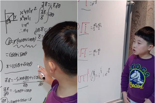 Cậu bé 6 tuổi gây bất ngờ với khả năng giải Toán bậc đại học nhoay nhoáy