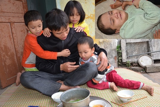 Thương cảnh hoàn cảnh ông bố 3 con thơ nuôi anh tật nguyền bằng nghề bẫy chuột