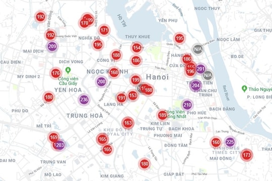 Chất lượng không khí ở Hà Nội quay lại mức ‘rất xấu’