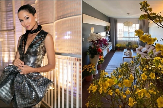 H'Hen Niê hào hứng khoe không gian tổ ấm mới ngập tràn sắc hoa đón Tết