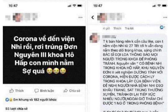 Bác tin dịch viêm phổi cấp do virus corona gây ra xuất hiện ở Hải Phòng