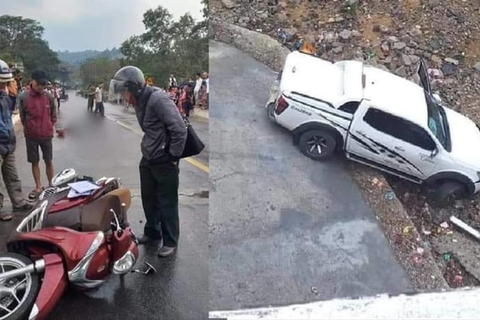 Xe máy va chạm với ô tô, nữ giáo viên mầm non tử vong tại chỗ