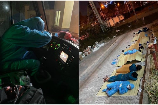 Loạt khoảnh khắc gây xúc động của những người làm công tác phòng chống Covid-19