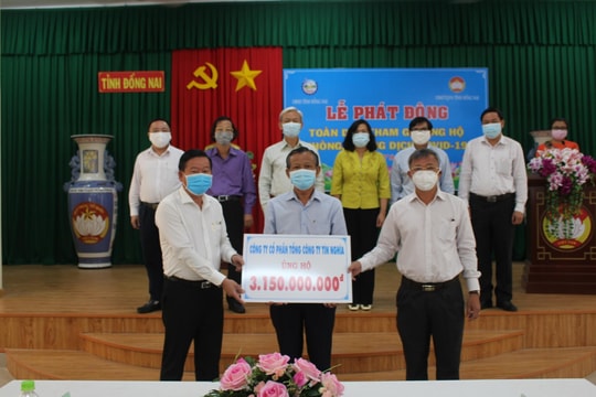 Đồng Nai: Ủng hộ hơn 11 tỷ đồng phòng chống dịch bệnh Covid-19