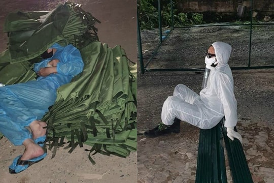 Hình ảnh những người hùng thầm lặng trắng đêm dựng bệnh viện dã chiến gây chú ý MXH