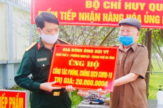Cựu chiến binh 90 tuổi trích 20 triệu đồng tiền lương hỗ trợ chống dịch COVID-19