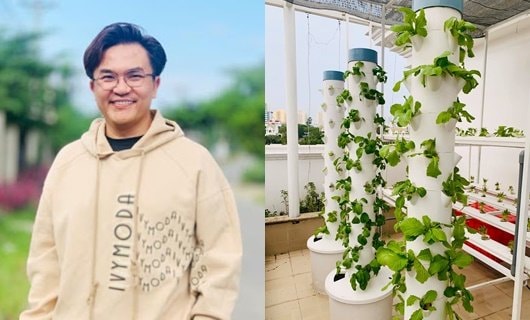 MC Đại Nghĩa khoe vườn rau xanh mướt trên tầng thượng