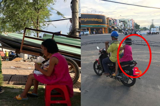 Theo bố đi làm trong ngày tết thiếu nhi, bé gái có hành động phụ việc khiến nhiều người bất ngờ