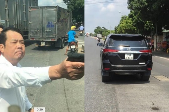 Người đàn ông rút súng dọa bắn tài xế ở Bắc Ninh có thể bị xử lý hình sự
