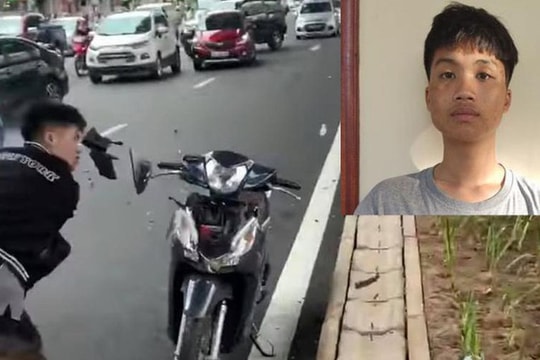 Nam thanh niên đập phá xe máy sau va chạm giao thông ở Hà Nội đối diện mức phạt nào? 