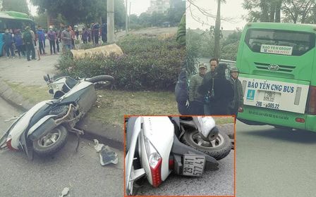 Xe máy va chạm xe buýt, nam thanh niên 19 tuổi tử vong thương tâm