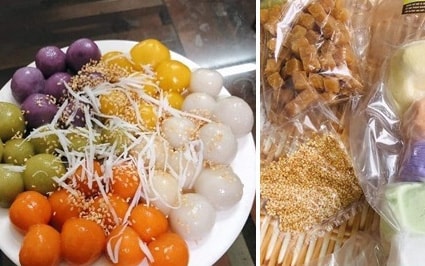 Gần Tết Hàn thực, bột bánh trôi ngũ sắc hút khách