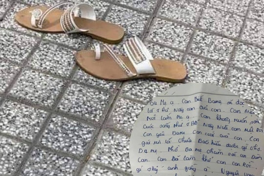 Thương tâm: Người mẹ trẻ trầm cảm nhảy sông Đồng Nai để lại thư tuyệt mệnh