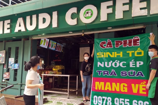 Quán ăn, nhà hàng, cà phê tại Hà Nội hối hả dọn dẹp, treo biển "bán mang về" lúc 12h trưa nay