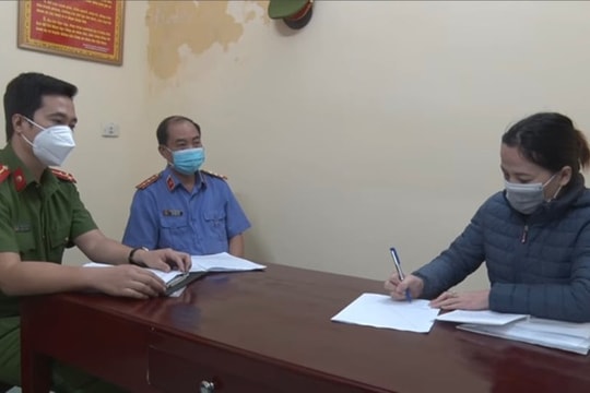 Bắt tạm giam người phụ nữ về từ TP. HCM liên tục có hành vi gian dối