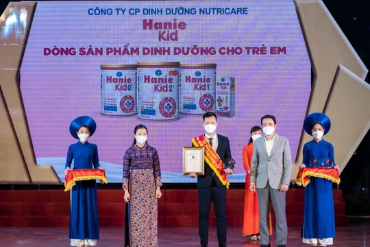 Có gì đặc biệt ở dòng sản phẩm dinh dưỡng Hanie Kid đạt Top 100 sản phẩm, dịch vụ tốt nhất cho gia đình, trẻ em 2021?