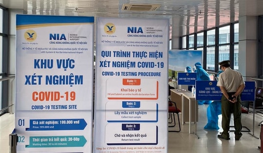 Sân bay Nội Bài dừng dịch vụ test nhanh COVID-19
