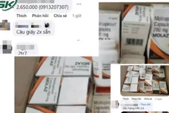 Bộ Y tế cảnh báo thuốc Molnupiravir chưa được lưu hành đã trôi nổi trên 'chợ online'
