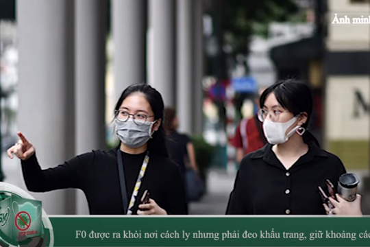 F0 được ra khỏi nơi cách ly nhưng phải đeo khẩu trang, giữ khoảng cách 
