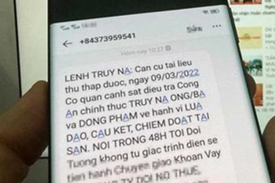 Cục Cảnh sát hình sự cảnh báo về lệnh truy nã giả mạo