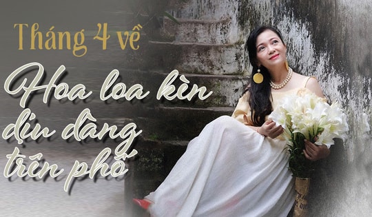 Tháng 4 về, hoa loa kèn dịu dàng trên từng con phố